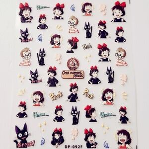 ⭐4/$15 Kiki's Delivery Service 5D Embossed Nail Art Stickers